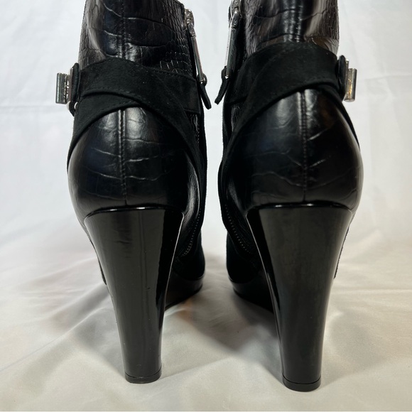 Cole Haan Martina Leather Wedge Platform Ankle Boots Booties Size 9 - Picture 8 of 16